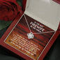 Firewife Independence day design-01 Love Knot Necklace / To Wife From Husband / 14k White Gold Over Stainless Steel Love Knot Necklace