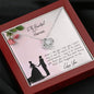 Love Knot Necklace / To My Fiancée Message Card Necklace / Gifts for Future Wife