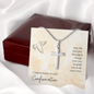 His Angels Charge Over You Artisan Crafted Cross Necklace with Message Card