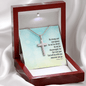 the Lord your god will be with you Artisan Crafted Cross Necklace with Message Card