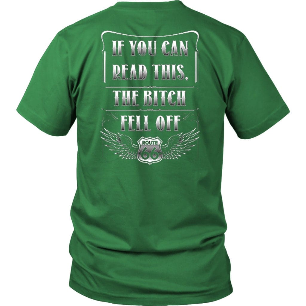 Funny Biker Shirt If You Can read This The Bitch Fell Off Shirt Funny Gift Shirt for Bikers - District Unisex T-Shirt