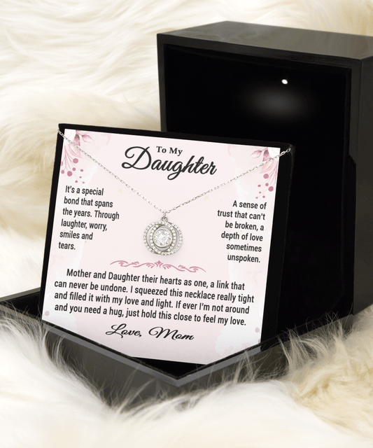 To My Daughter Necklace with Loving Message Card